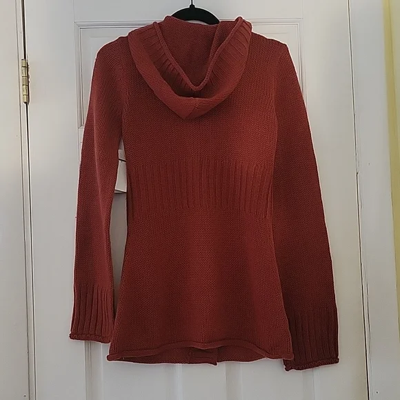 NWT DEREK HEART Button-Up Sweater w/Hood - Picture 4 of 6